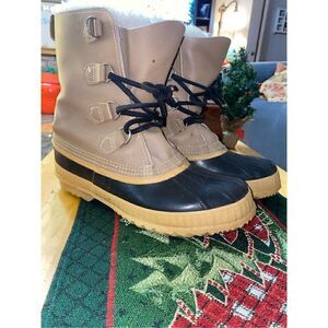SOREL winter rubber fur boots size 8 mens